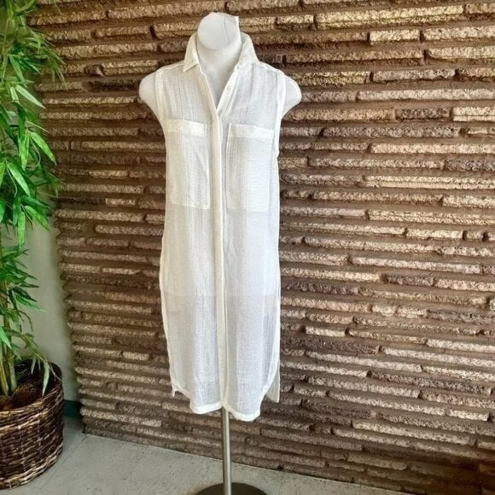 Helmut Lang White Sleeveless Dress M